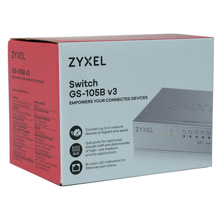 Zyxel Externe 5-Poorts Gigabit Switch GS-105B