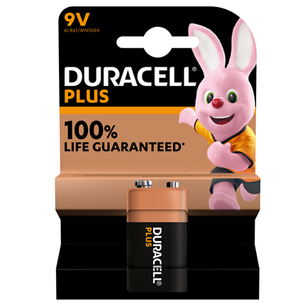 Duracell Plus 9V Alkaline batterij