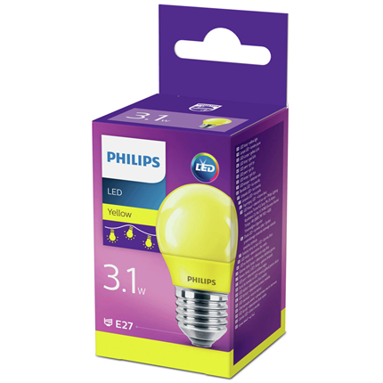Philips LED Lamp E27 3,1W Geel