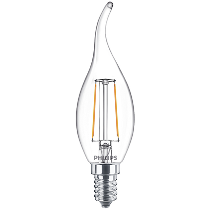 Philips LED Lamp E14 2W Kaars Filament