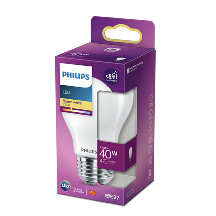 Philips LED Lamp E27 4,5W Peer