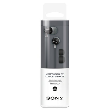 Sony hoofdtelefoon inner-ear zwart MDR-EX15LP