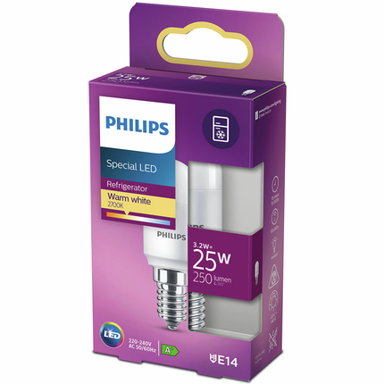 Philips LED koelkastlamp E14 3,2W 2700K Mat