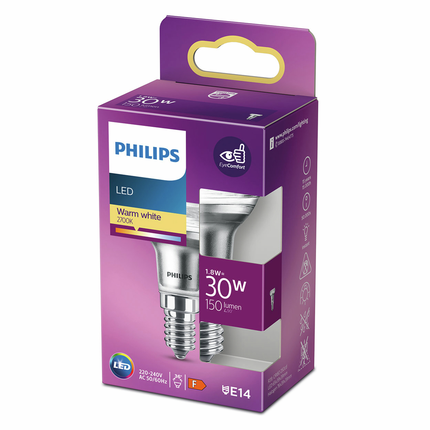 Philips LED lamp E14 1,8W 2700K Reflector