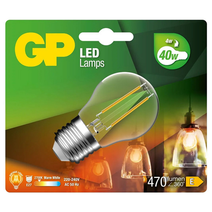 GP Ledlamp Mini Globe E27 4W Filament