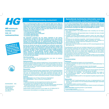 HG Onderhoudsmonteur voor was- en vaatwasmachines