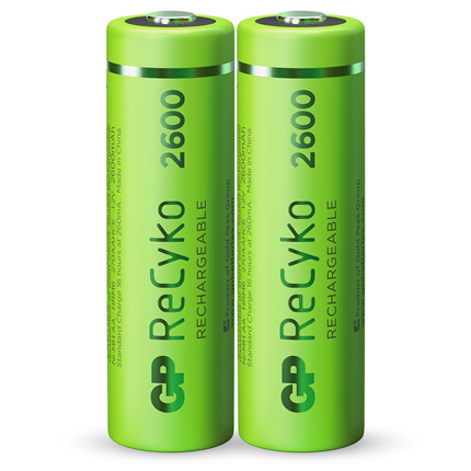 GP ReCyko AA 2600mAh 2 stuks Oplaadbare NiMH Batterij