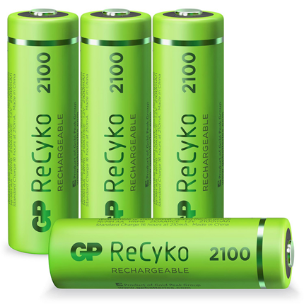 GP ReCyko AA 2100mAh 4 stuks Oplaadbare NiMH Batterij