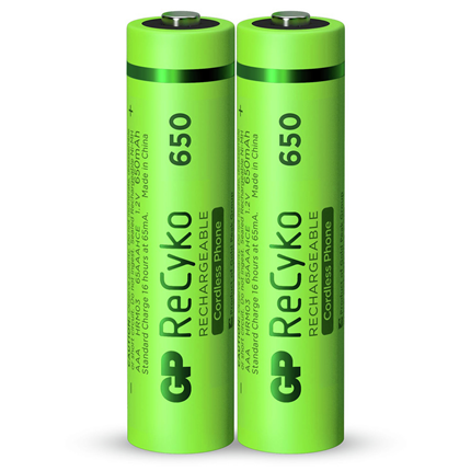 GP ReCyko AAA 650mAh 2 stuks Oplaadbare NiMH Batterij
