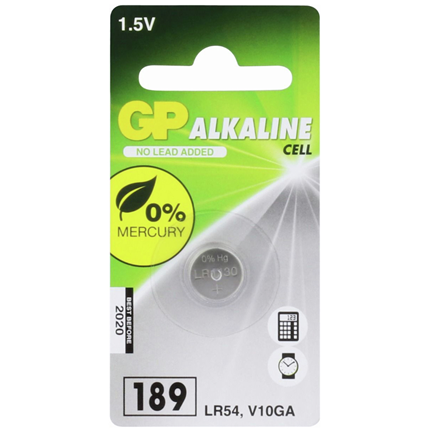 GP LR54 Knoopcel Alkaline Batterij