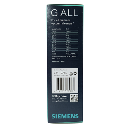 Siemens Stofzuigerzak Type G ALL 17003049