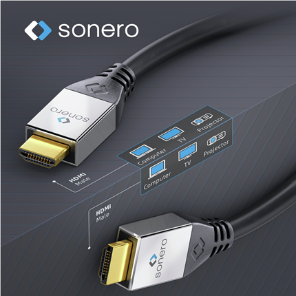 Destructief Stof verticaal Sonero Premium HDMI Kabel 20 meter Ethernet 2.0 + ARC | Bestel bij Handyman