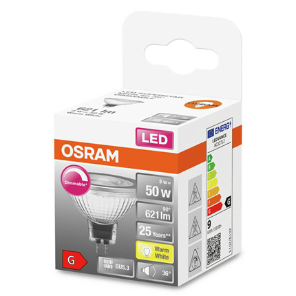 Osram ledlamp GU5.3 8W 561Lm MR16 dimbaar