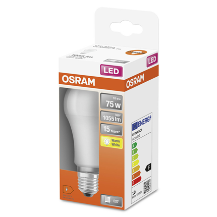 Osram ledlamp E27 10W 1055Lm Classic A mat