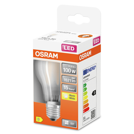 Osram ledlamp E27 10W 1521Lm Classic A mat