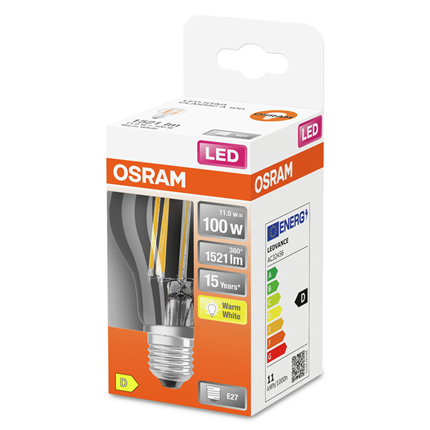 Osram ledlamp E27 10W 1521Lm Classic A