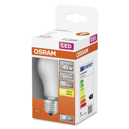 Osram ledlamp E27 5,5W 470Lm Classic A mat