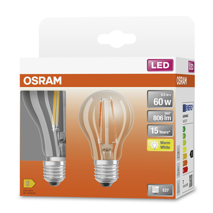Osram ledlamp E27 7W 806Lm Classic A
