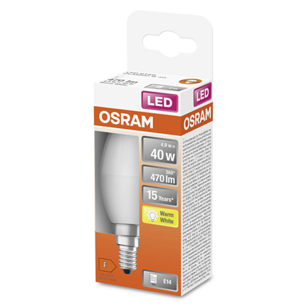 Osram ledlamp E14 5,5W 470Lm Classic B mat
