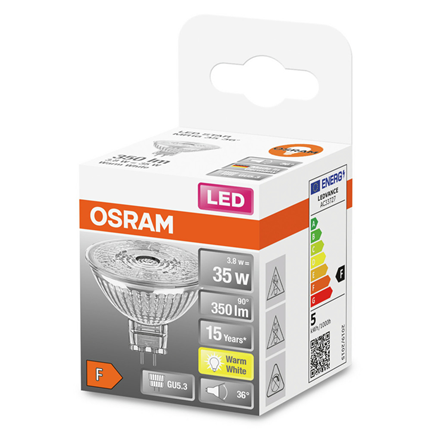 Osram ledlamp GU5,3 3,8W 350Lm MR16