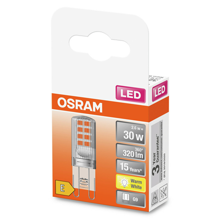 Osram ledlamp G9 2,6W 320Lm ledpin