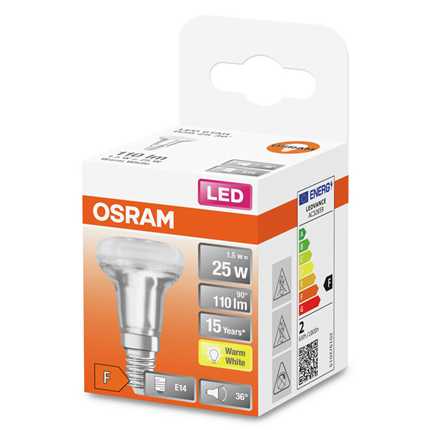Osram ledlamp E14 1,5W 110Lm R39