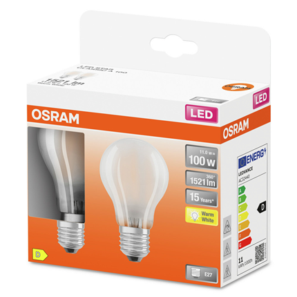 Osram ledlamp E27 10W 1521Lm Classic A mat
