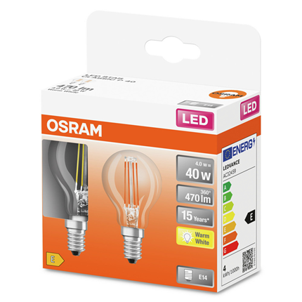 Osram ledlamp E14 4W 470Lm Classic P