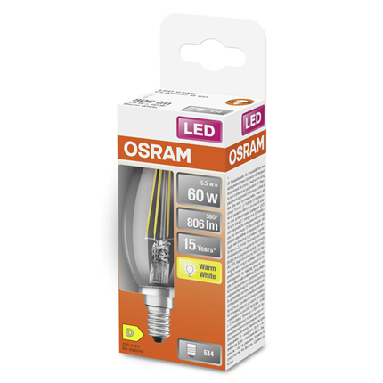 Osram ledlamp E14 6W 806Lm Classic B