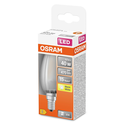 Osram ledlamp E14 4W 470Lm Classic B mat