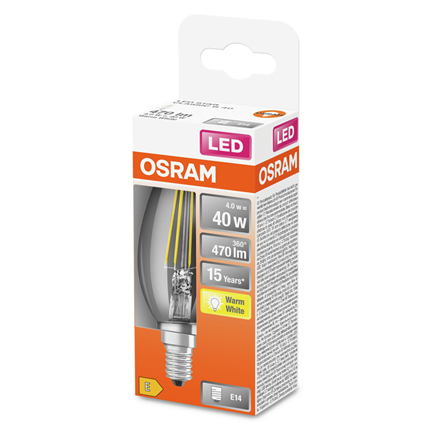 Osram ledlamp E14 4W 470Lm Classic B