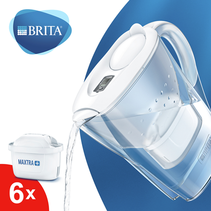 Brita Waterfilterkan Marella Cool Wit met 6 x Maxtra+