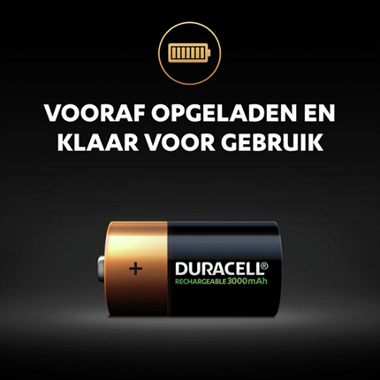 Duracell C 2200 Mah 2 stuks Oplaadbare NiMH Batterij