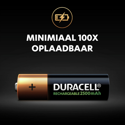 Duracell AA 2100 mAh 4 stuks Oplaadbare NiMH Batterij