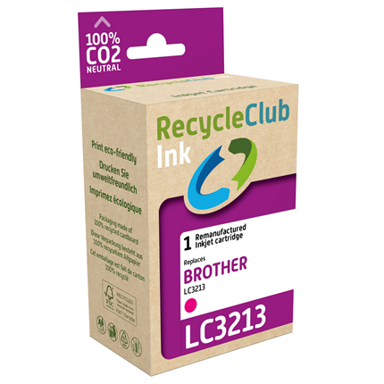 Recycle Club Cartridge compatible met Brother LC-3213 Rood