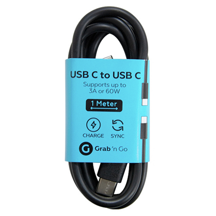 Grab 'N Go USB-C kabel zwart 1 meter