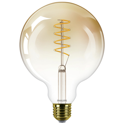 Philips Led Lamp Vitage Grote Bol 4,5 Watt 250 Lumen Flame