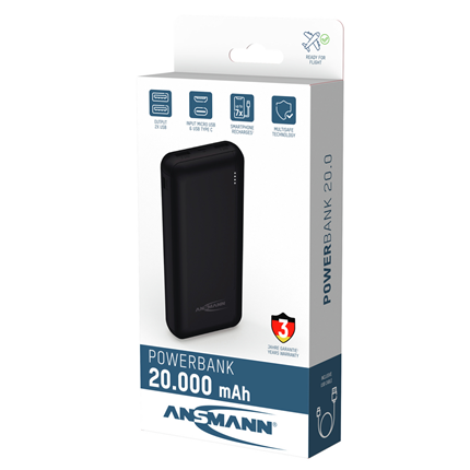 Ansmann Powerbank 20.0 Zwart 20.000 mAh