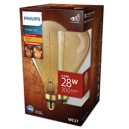Philips Filament LED Vintage Grote Peer 4,5W 300Lm E27