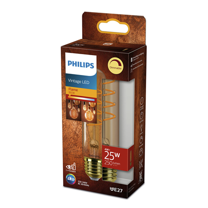 Philips Filament LED Vintage Buis 4W 250Lm E27