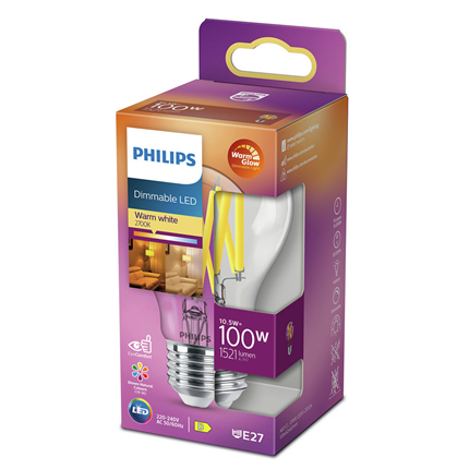 Philips Filament LED Classic Peer Helder 10,5W 1521Lm E27
