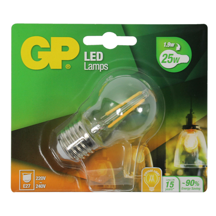 Gp Led Lamp E27 2,1W 250Lm Kogel Filament