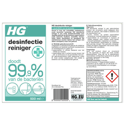 HG Desinfectie Reiniger