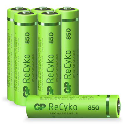GP ReCyko AAA 850mAh 6 stuks Oplaadbare NiMH Batterij