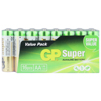 GP AA 16 stuks Super Alkaline Batterij