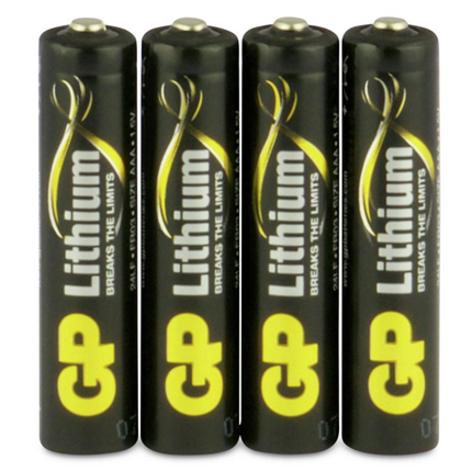 GP AAA lithium batterij 07024LF-C4 4 stuks