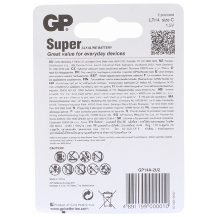 GP C 2 stuks Super Alkaline Batterij