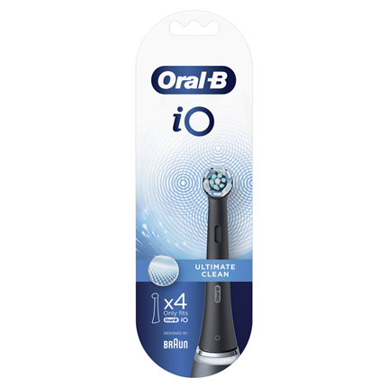 Oral-B tandenborstels iO Ultimate Clean 4 Stuks Zwart