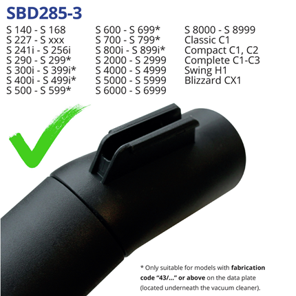 Scanpart combimond + parkeerhaak en vergrendeling compatibel met Miele SBD285-3
