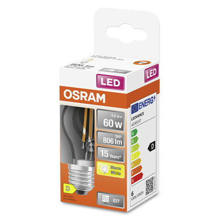 Osram ledlamp E27 6W 806Lm Classic P